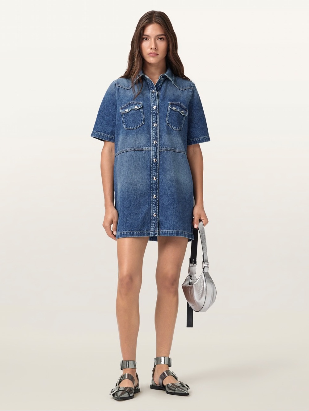 NWT AllSaints Rock Denim Dress